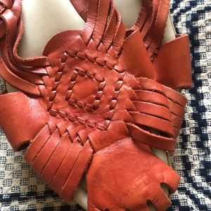 Red Huarache Sandals